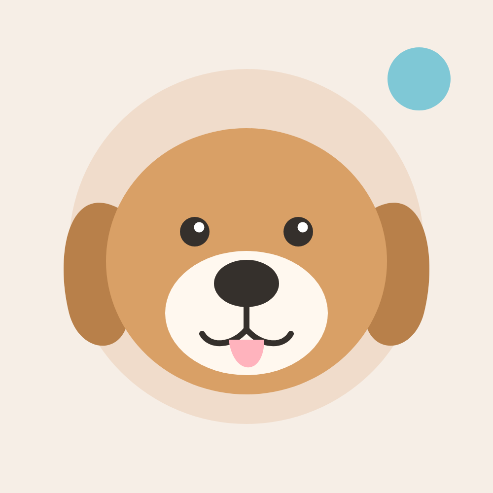 Illustration of a happy dog
