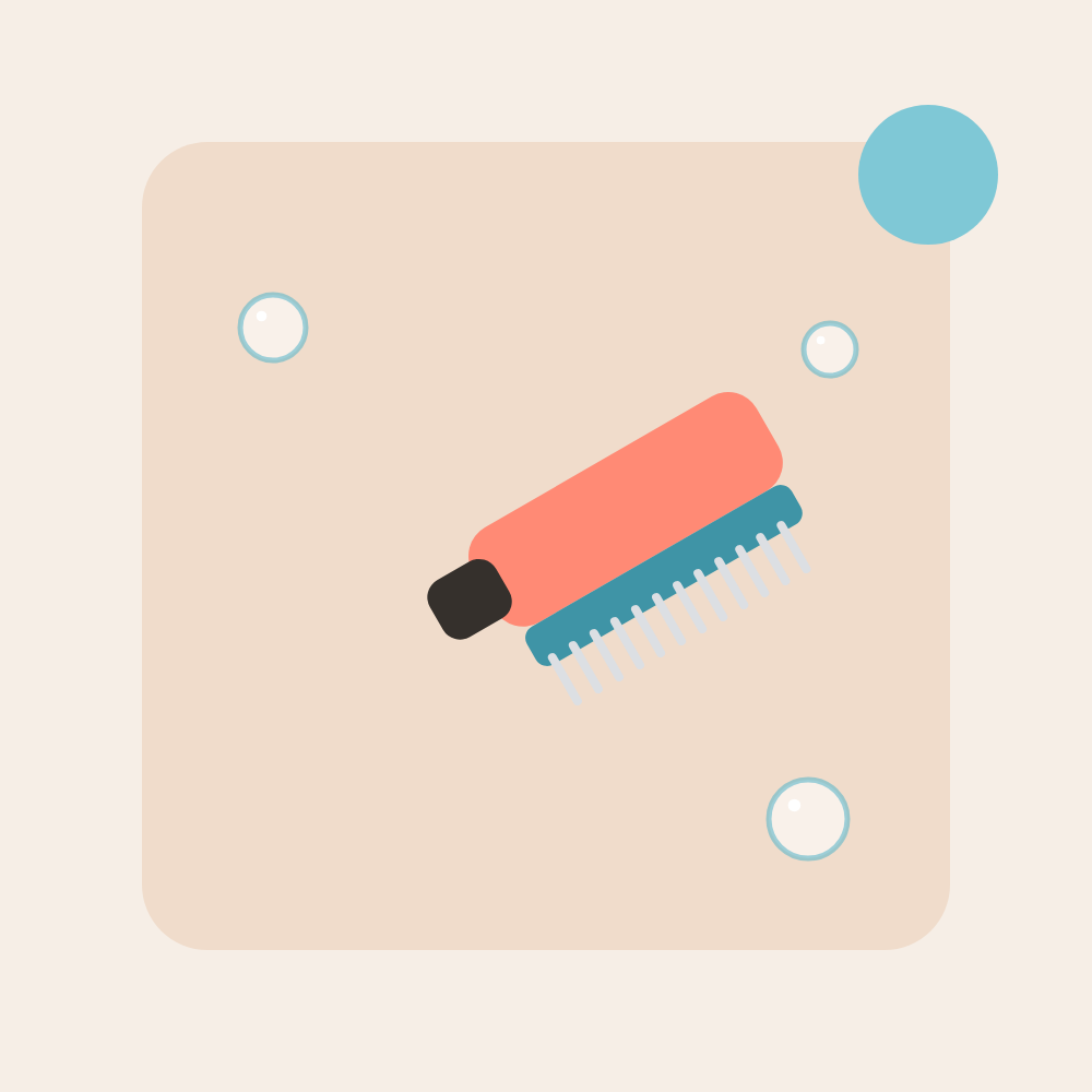Illustration of a grooming brush